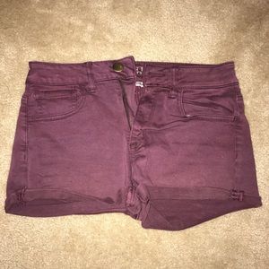 Maroon American Eagle Jean shorts